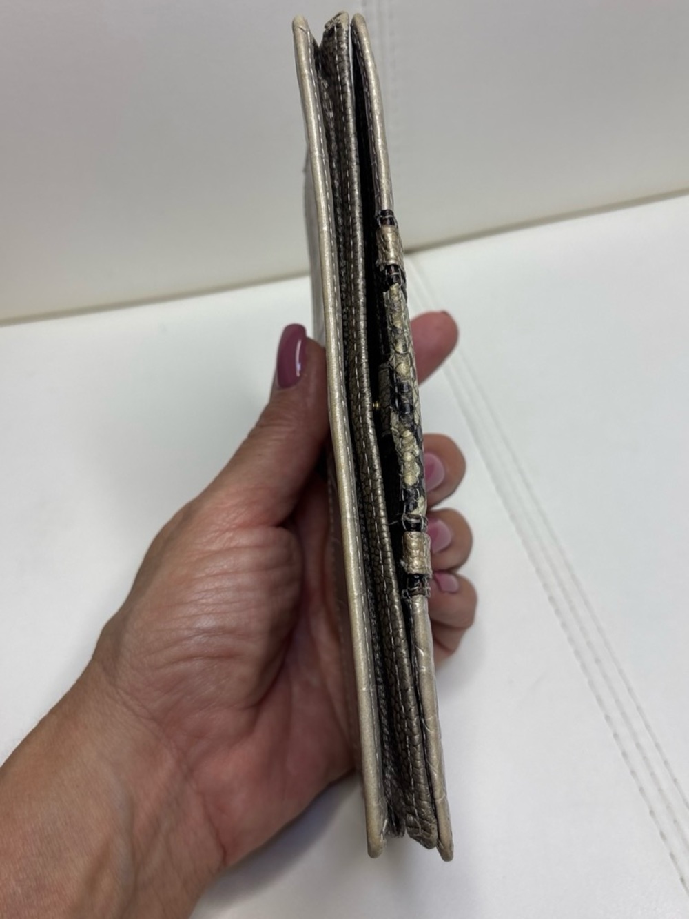 Brahmin "Nova" mixed-media slim checkbook/travel wallet - Picture 5 of 8